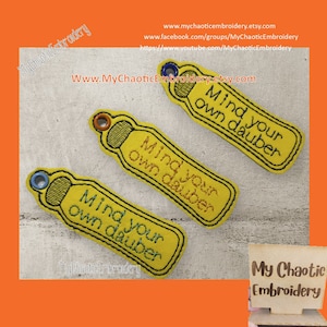 4x4 Bingo dauber version 2 design KF keyfob key fob Digital machine embroidery