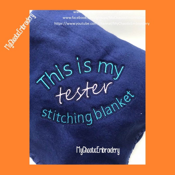 My tester stitching Blanket 3 sizes with knockdown 5x7, 6x10, 8x14 - embroidery Digital file machine embroidery