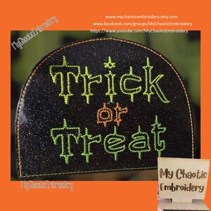 13x18 Küche Serviettenhalter Trick or Treat - Digitale Datei Stickmaschine Geschirr Tischwäsche