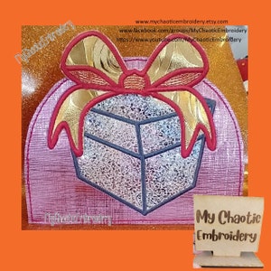 Juego de fundas para servilleteros de cocina de 5 x 7, caja de regalo con diseños de lazo y cinta - Archivo digital, bordado a máquina, vajilla y menaje de mesa