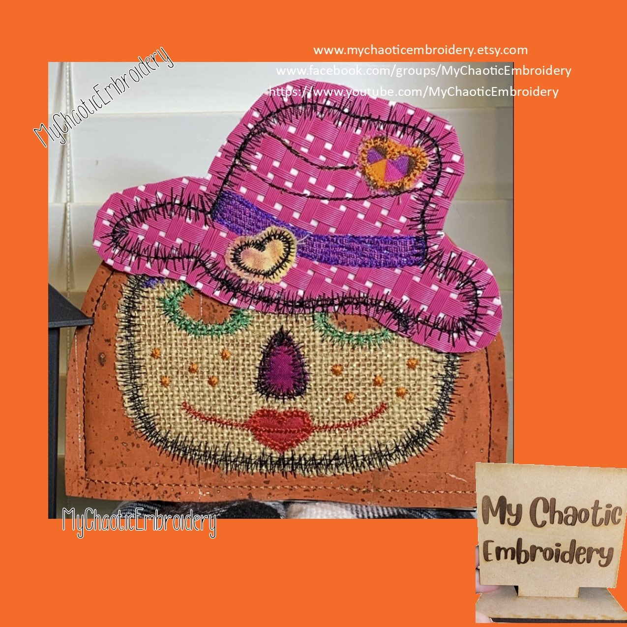 5x7 Kitchen Napkin Holder Cover Scarecrow Pair Reverse Etsy