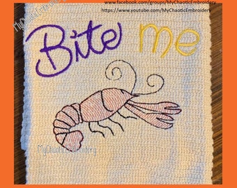 5x7 3 styles Crawfish boil Louisiana seafood funny spicy - embroidery fill stitch designs-Digital file machine