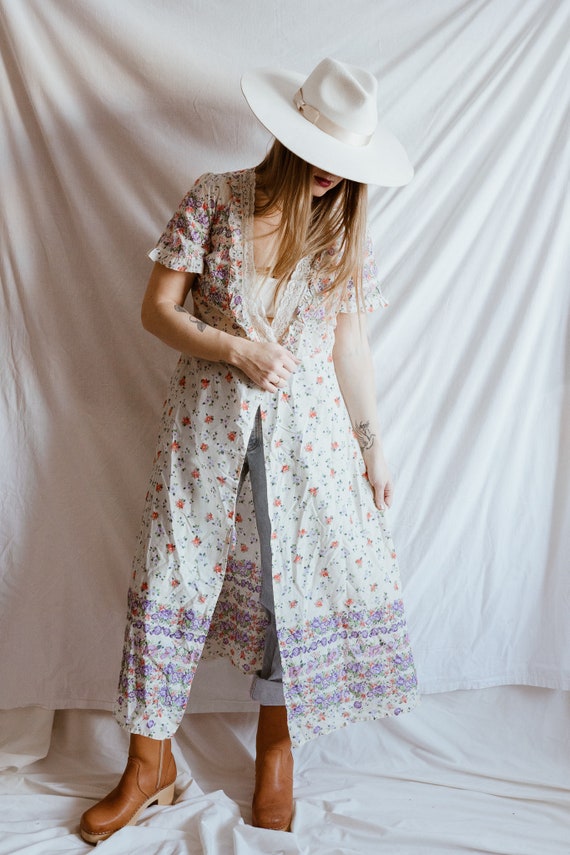 Light Cotton Floral Wrap Dress