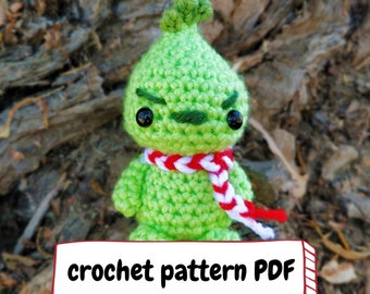 Mini Grinch Crochet Pattern (ENGLISH), PDF Pattern, Keychain Pattern