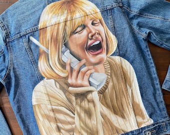 Custom Pop Culture Jacket | Hand painted Denim Jacket