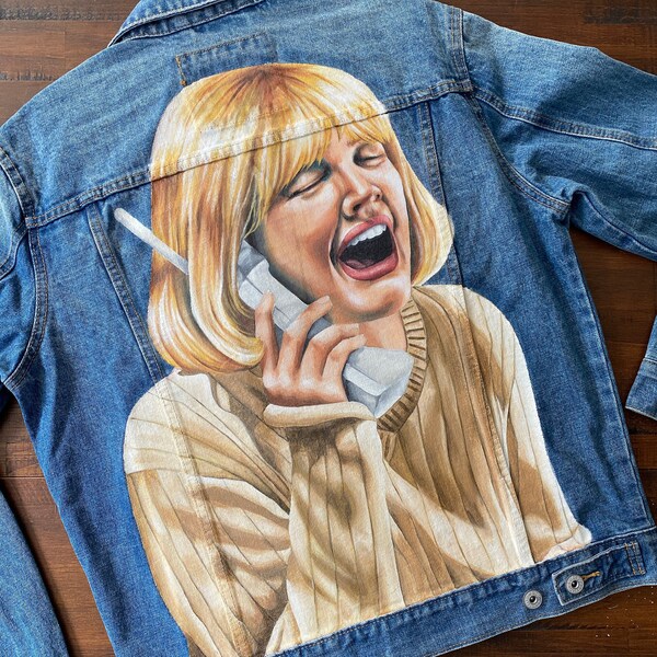 Painted Denim Jacket - Etsy