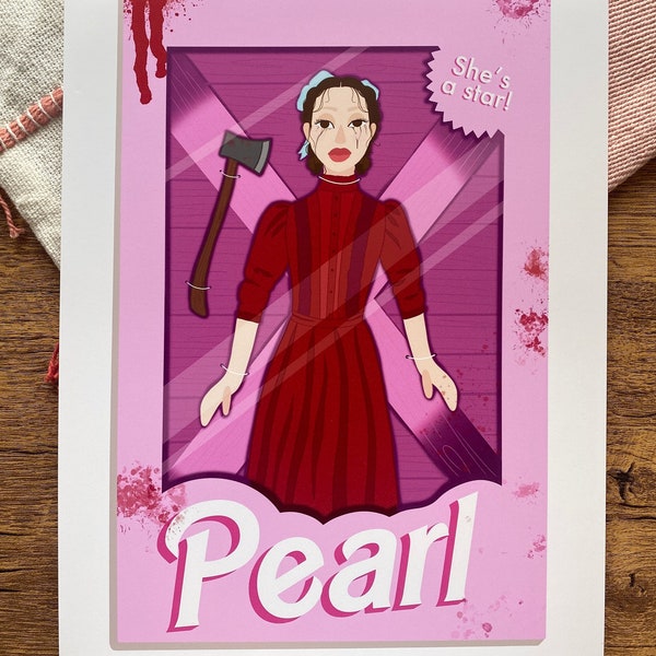 Pearl Retro Doll Print - Art Print