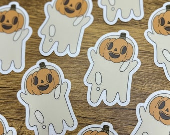 Ghost Pumpkin Sticker | Halloween Sticker