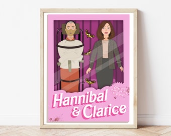 Hannibal and Clarice Horror Doll Print