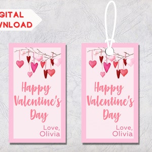 Custom Valentine Gift Tags , Valentine Gift Card Templates, Printable Valentine tags , Custom Tags Printable gift tag, Printable treat tags,