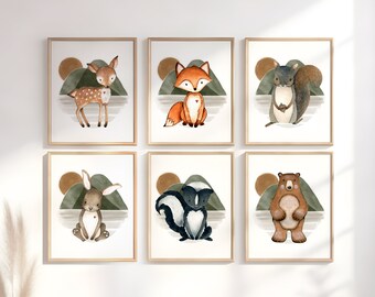 Boy Woodland Nursery Prints - Printable. Boy Woodland Nursery Decor. Boy Forest Nursery. Boy Nursery Decor. Prints for Boys. Boy Nursery Art