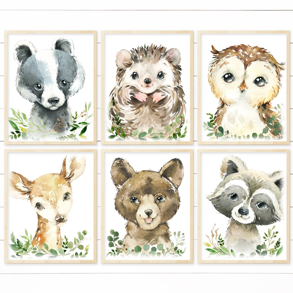 Boy Woodland Nursery Prints Printable Woodland Nursery Decor | Etsy