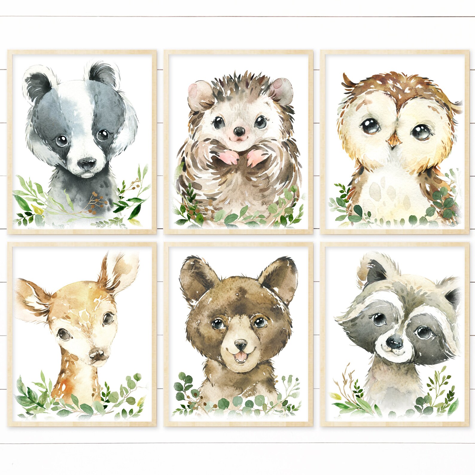 Boy Woodland Nursery Prints Printable Woodland Nursery Decor | Etsy