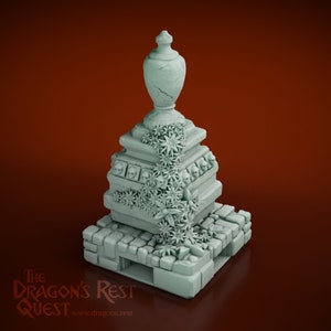 dnd Urn Plinth Cemetery Statue Ghoulberg Sentinel Dragon&#39;s Rest Mausoleum Graveyard RPG Tabletop Terrain D&D Dungeons and Dragons