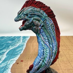 dnd Giant Eel Wyrm Sea Serpent Electric Eel Underwater Creature Predator Tabletop Miniature RPG Pathfinder D&D Dungeons and Dragons