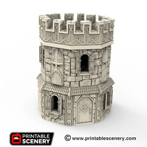dnd Ironhelm Dwarven Outpost Fortress Dwarf Building Tower Tabletop Scatter Terrain RPG  D&D Game | 28mm Miniature Dwarf