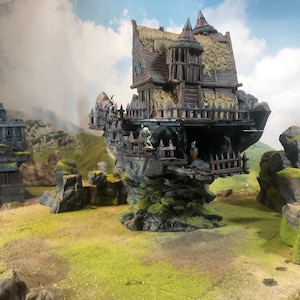 dnd Witch Hag House with OPTIONAL Large Plateau Tabletop Scatter Terrain RPG Pathfinder Dungeons and Dragons RPG Games
