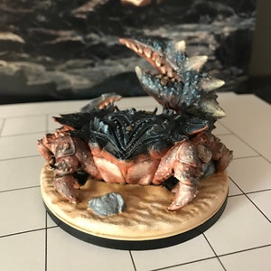 dnd Giant Dire Crab Mutant Enormous Crustacean Armored Crab Tabletop Scatter Terrain D&D Dungeons and Dragons RPG Pathfinder