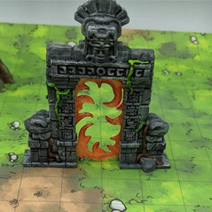 dnd Ancient Portal Jungle Tribe Dimensional Gateway Wormhole Tabletop Scatter Terrain RPG Pathfinder D&D Dungeons and Dragons