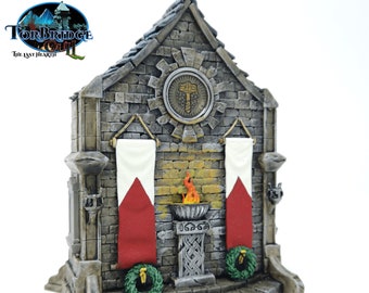 dnd War Memorial Fountain Medieval War Ruins Town Village Tabletop Terrain Miniature RPG  D&D Dungeons and Dragons