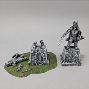 dnd  King Statue- 28mm Tabletop Scater Terrain Miniature RPG  D&D Dungeons and Dragons