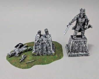 dnd  King Statue- 28mm Tabletop Scater Terrain Miniature RPG  D&D Dungeons and Dragons