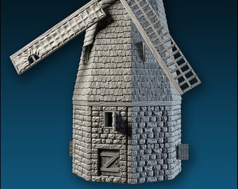 dnd Windmill Tabletop Village Medevial Scatter Terrain Wargaming Games RPG  D&D Dungeons and Dragons
