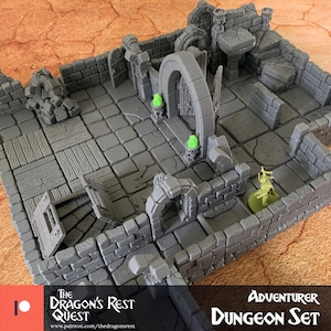 dnd Dungeon Set Dragon's Rest Dungeon Room Aménagement Thème Architecture RPG Tabletop Terrain D&D Pathfinder Donjons et Dragons
