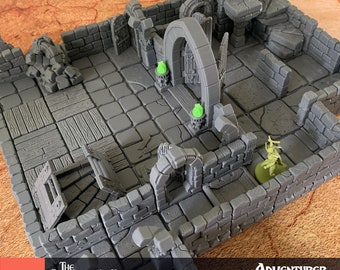 dnd Dungeon Set Dragon's Rest Dungeon Room Layout Theme Architecture RPG Tabletop Terrain D&D Pathfinder Dungeons and Dragons