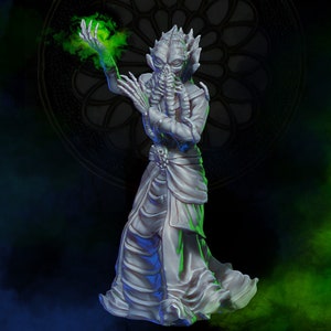 dnd Mind Flayer Illithid Brain Eater Tentacles Hypnotic Mind Control 28mm Resin Miniature RPG Pathfinder  D&D Dungeons and Dragons