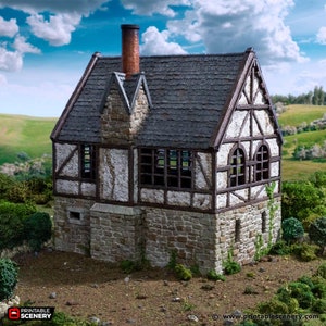 dnd Wattle and Daub Manor Medieval House from King and Country Village Tabletop Scatter Terrain RPG D&D Dungeons and Dragons image 4