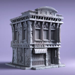 dnd Barry&#39;s Barber Shop Barbershop Western Town Railway Terrain Wargaming Games RPG  D&D Dungeons and Dragons HO Railroad Diorama