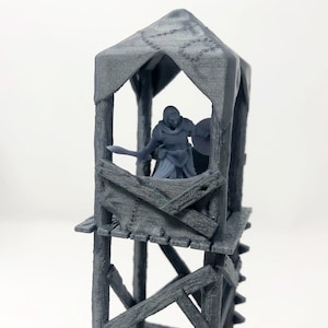 dnd Bandit Watchtower Wooden Lookout Tower OpenForge Tabletop Scatter Terrain Miniature RPG  D&D Dungeons and Dragons