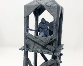 dnd Bandit Watchtower Wooden Lookout Tower OpenForge Tabletop Scatter Terrain Miniature RPG  D&D Dungeons and Dragons