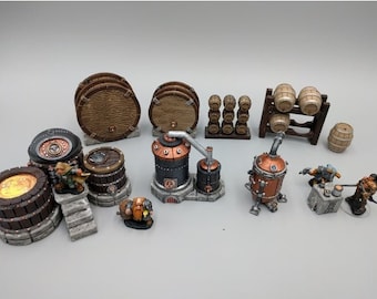 dnd  Complete Dwarven Dwarf Aleworks Brewery Ale Tabletop Terrain Miniature RPG  D&D Game | 28mm Miniature Dwarf RPG Terrain