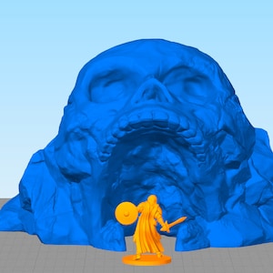 dnd Skull Cave Entrance Gate Pirate Evil Hell Scatter Terrain Wargaming Games RPG  Pathfinder  D&D Dungeons and Dragons
