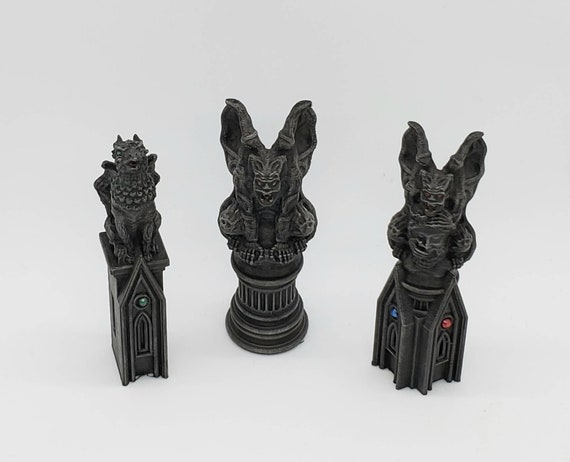 Dnd Gargoyle Statue Set Demon Ornamentals Monster Creature | Etsy