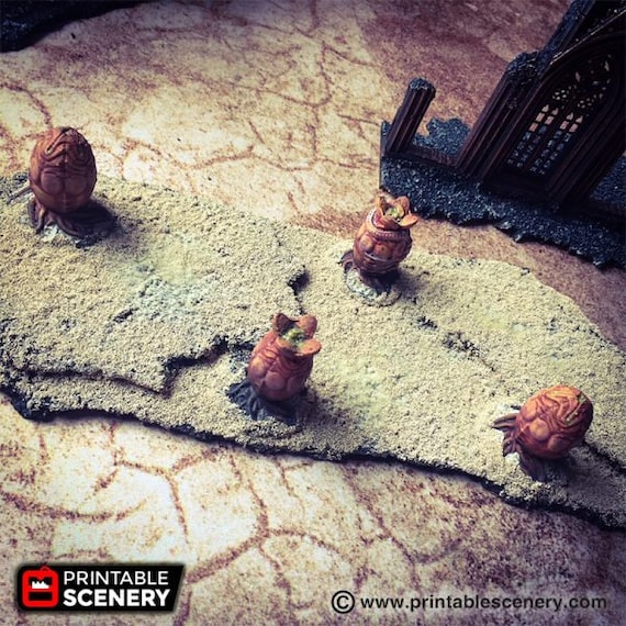 EnderToys Spawn Pods - 3D Printed Sci-Fi Alien Egg Terrain For 28mm Tabletop RPG & Wargames, Set Of 3 - View #5