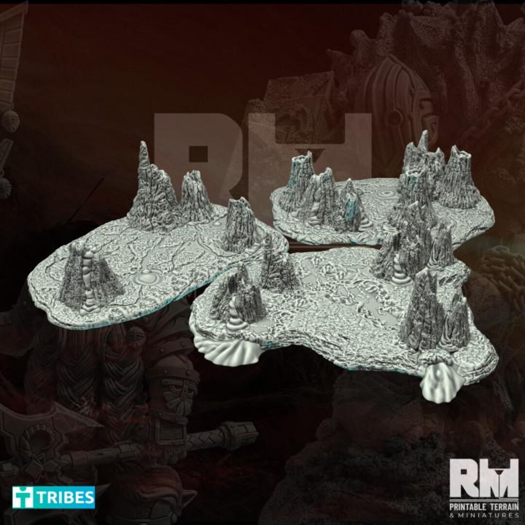 Dnd Lava Fields Skirmish Cover Tabletop Scatter Terrain World Building ...