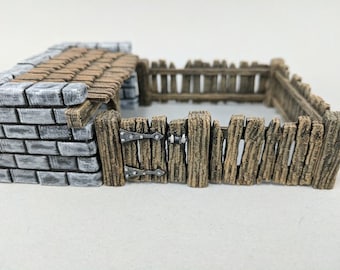 dnd Pig Sty with Fence- Hog Enclosure 28mm Tabletop Farm Scatter Terrain Miniature RPG Pathfinder D&D Dungeons and Dragons