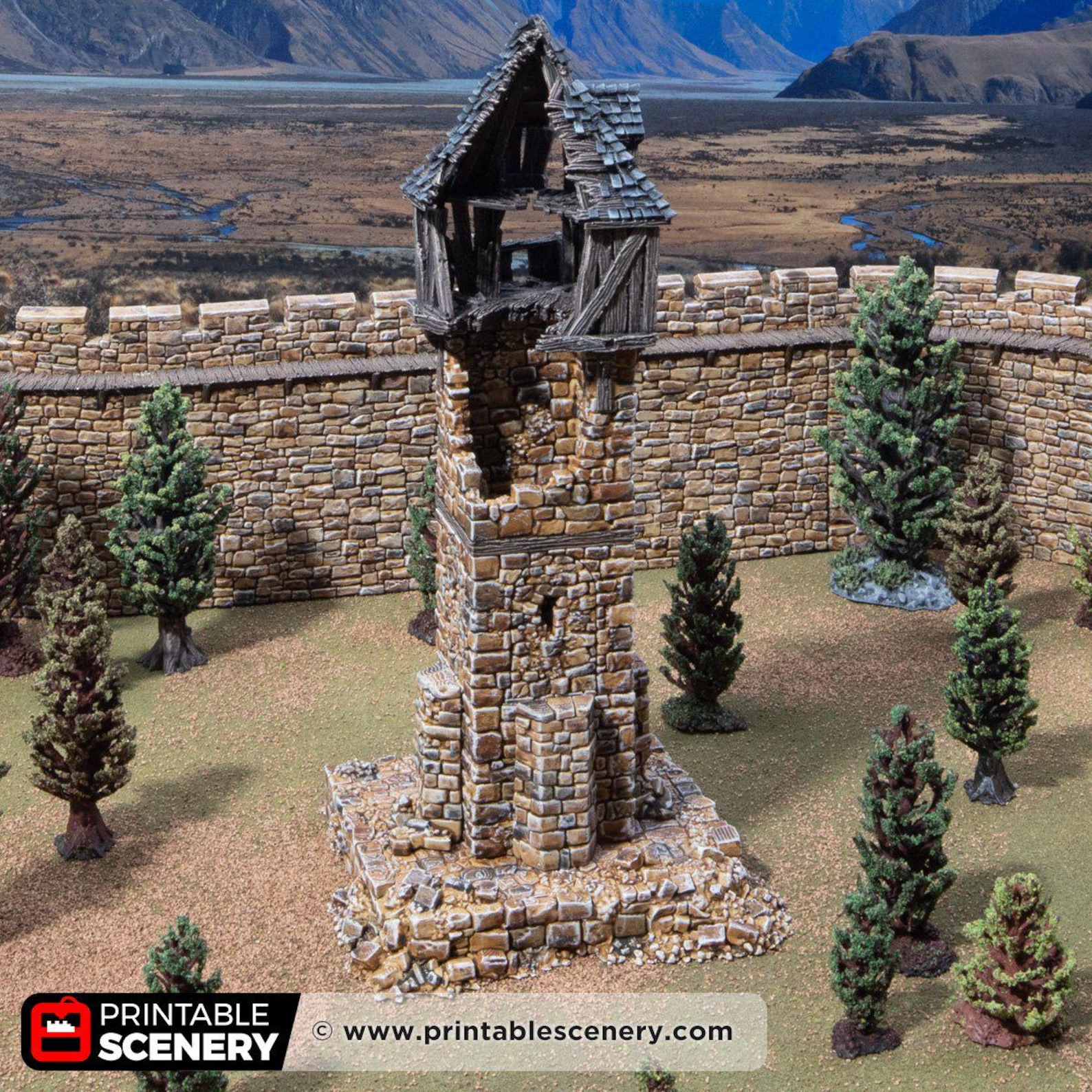 Dnd Hex Ruined Milbury Tower Bastion Turret Castle Medieval RPG ...