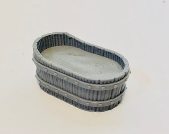 dnd Large Wooden Wash Tub Village Tavern Tabletop Scatter Terrain Miniature D&D Dungeons and Dragons Pathfinder RPG Games