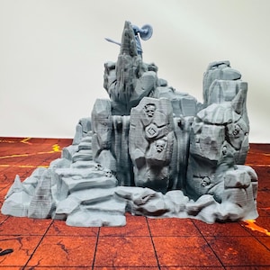 dnd Lava Fire Altar Island Underdark Lava Ruins 28mm Underground Cave Scatter Terrain RPG  D&D Dungeons and Dragons Wargaming RPG Games