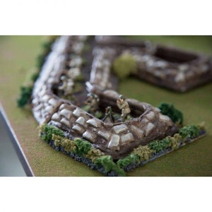 dnd WWII Trenches Urban Tabletop Scatter Terrain RPG  D&D Dungeons and Dragons Terrain