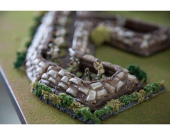 dnd WWII Trenches Urban Tabletop Scatter Terrain RPG  D&D Dungeons and Dragons Terrain