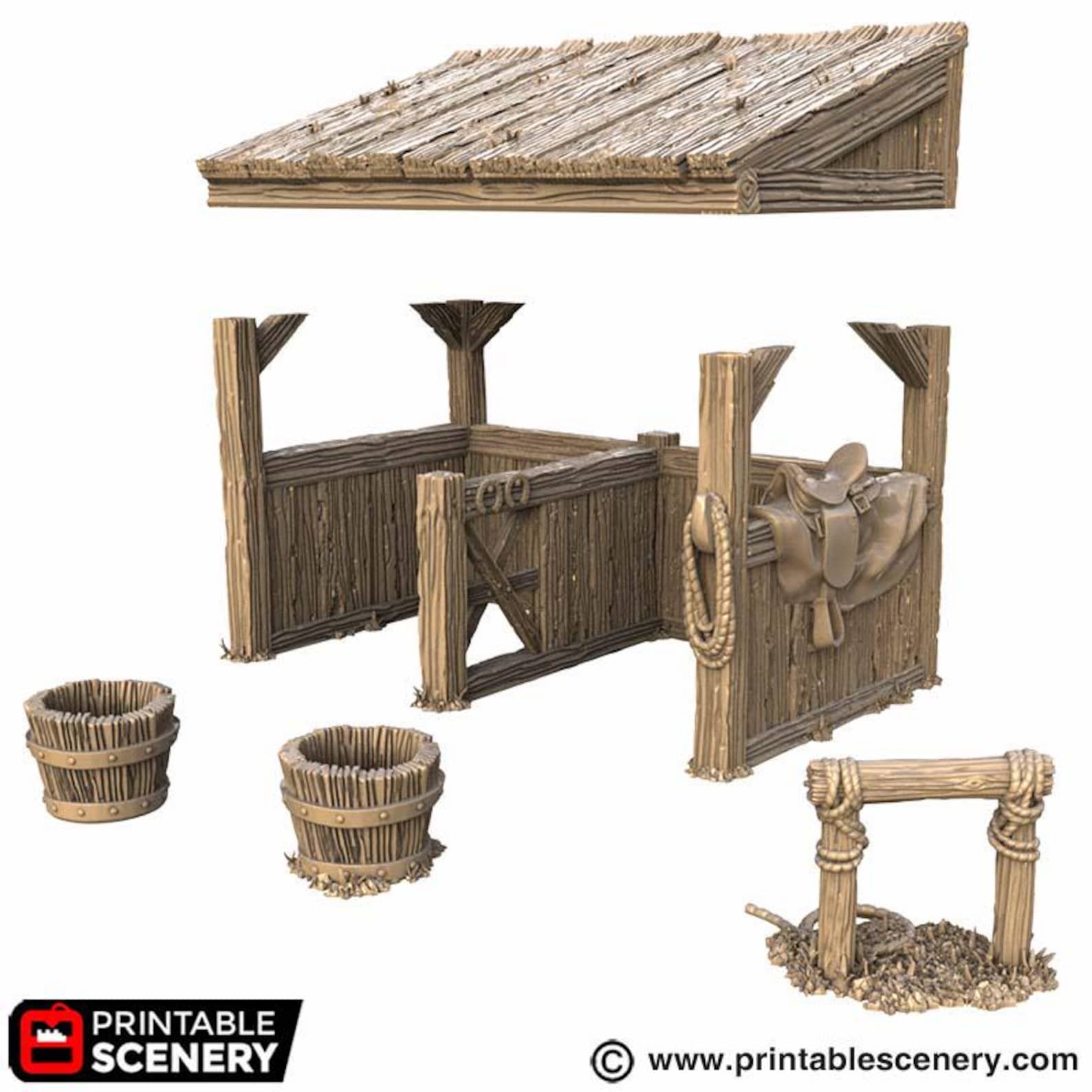 Rpg Stables Dnd Castle Stables Horse Barn Stall Coachhouse Medieval Village RPG ...