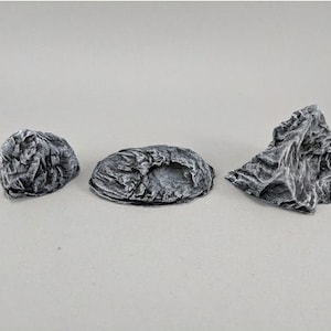 dnd  Rock Outcropping Set- Rock Quarry Boulder Worldbuilding Tabletop Scatter Terrain Miniature RPG  Pathfinder D&D Dungeons and Dragons