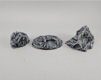 dnd  Rock Outcropping Set- Rock Quarry Boulder Worldbuilding Tabletop Scatter Terrain Miniature RPG  Pathfinder D&D Dungeons and Dragons