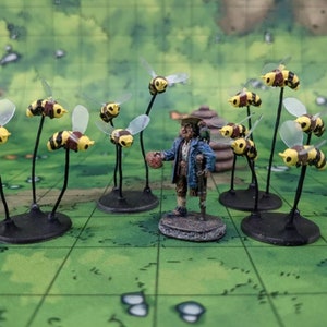 dnd Giant Beehives and Bees Tabletop Miniature Pathfinder RPG  D&D Dungeons and Dragons