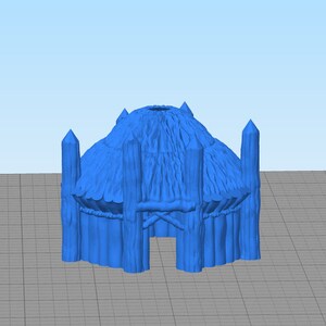 dnd Goblin Round Hut 28mm Tabletop Fantasy Goblin Village Tribal Scatter Terrain Miniatures RPG  D&D Dungeons and Dragons